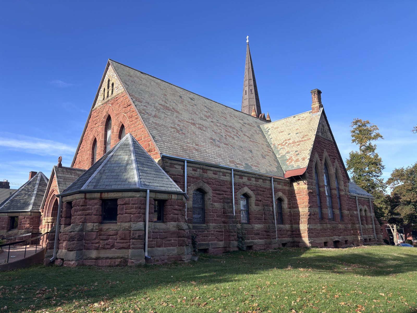 A historic sandstone church in Charlottetown