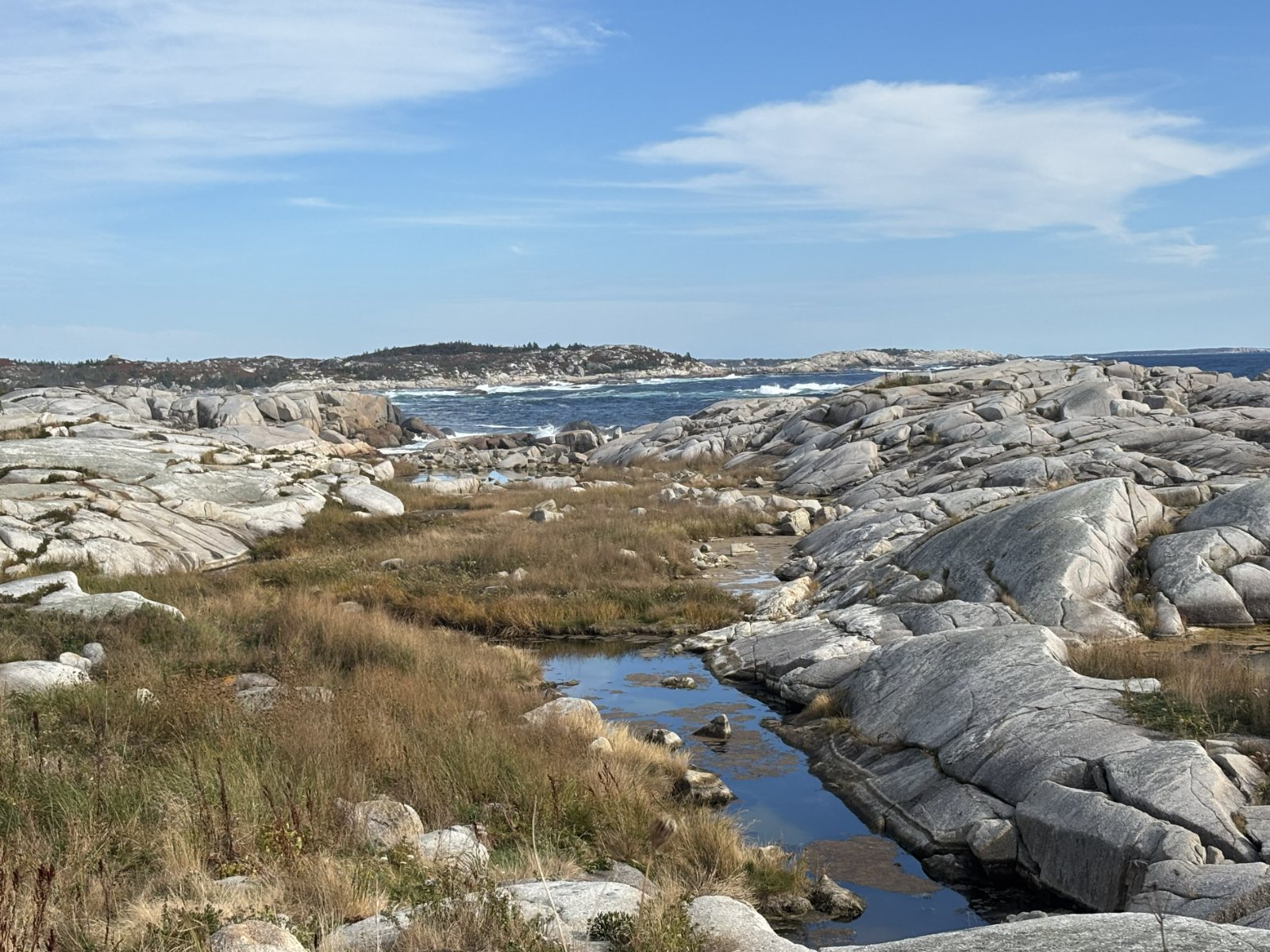 The granite shoreline at Peggy’s Cove