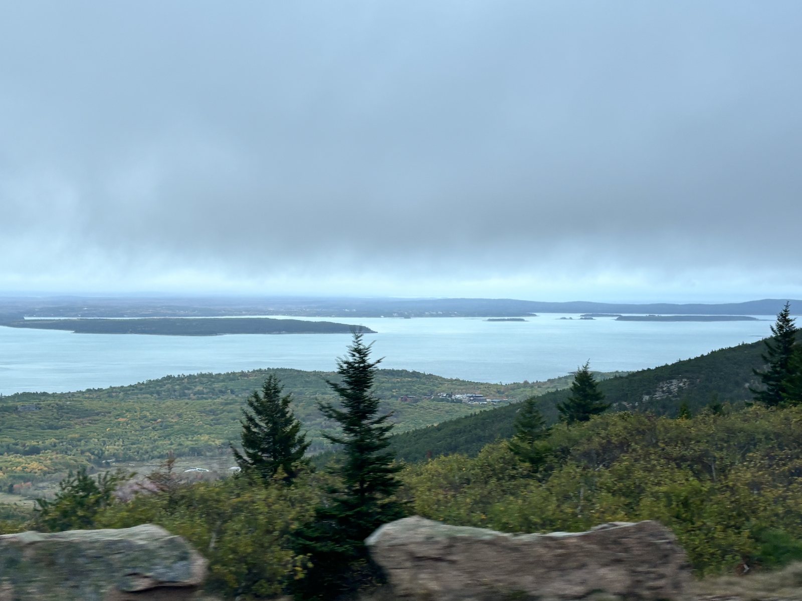 Frenchman Bay and the Porcupine Islands from Cadillac Mountain, Acadia