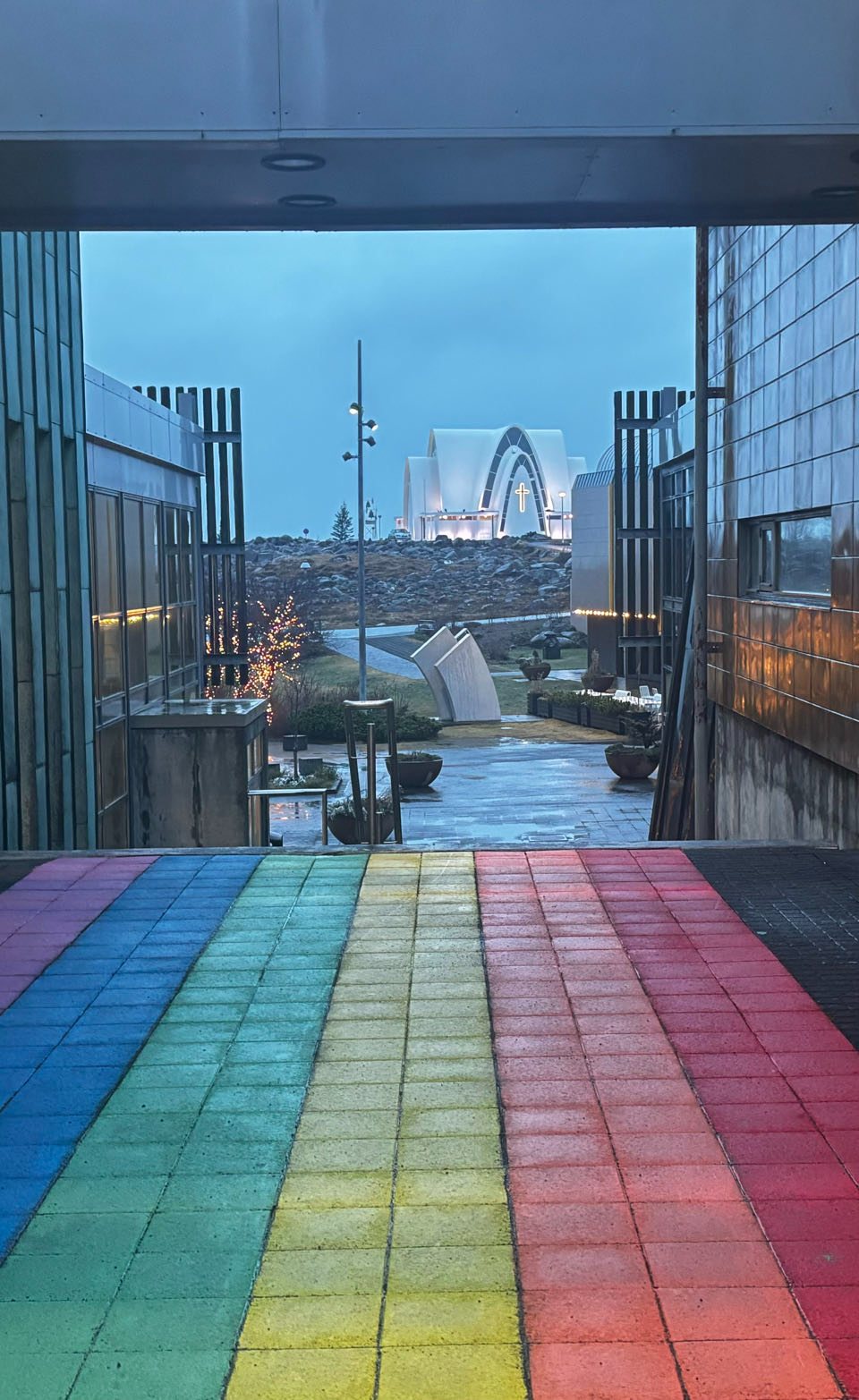 The rainbow street in Hafnarfjörður