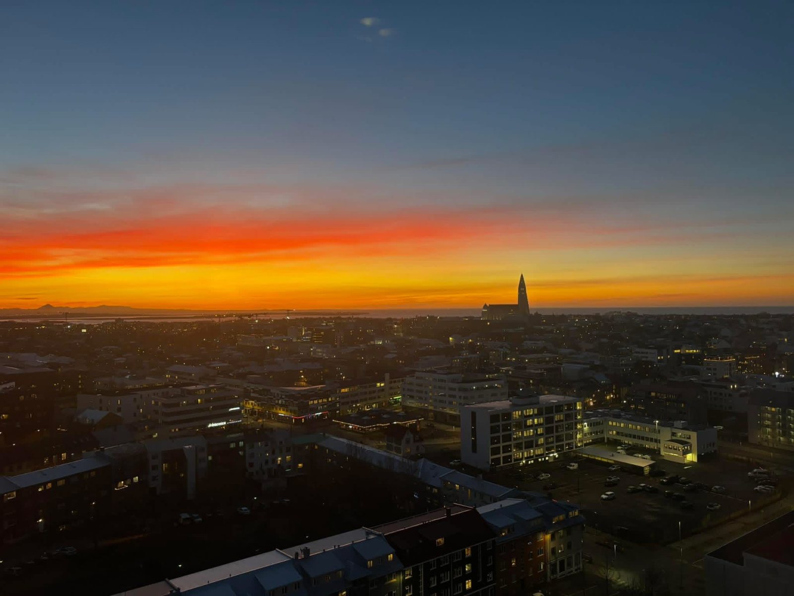 Sunset over Reykjavik