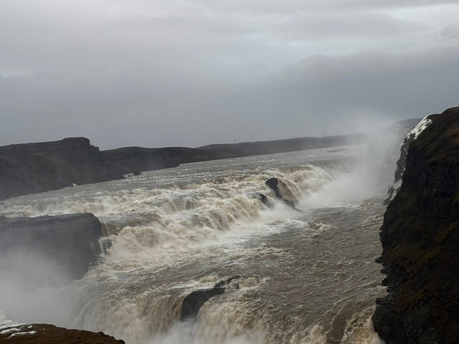 Gullfoss in full flow, Iceland