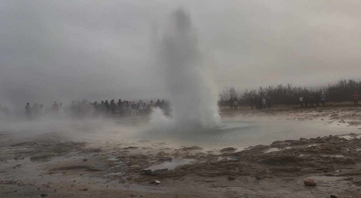 The Strokkur geyser erupting, Geysir