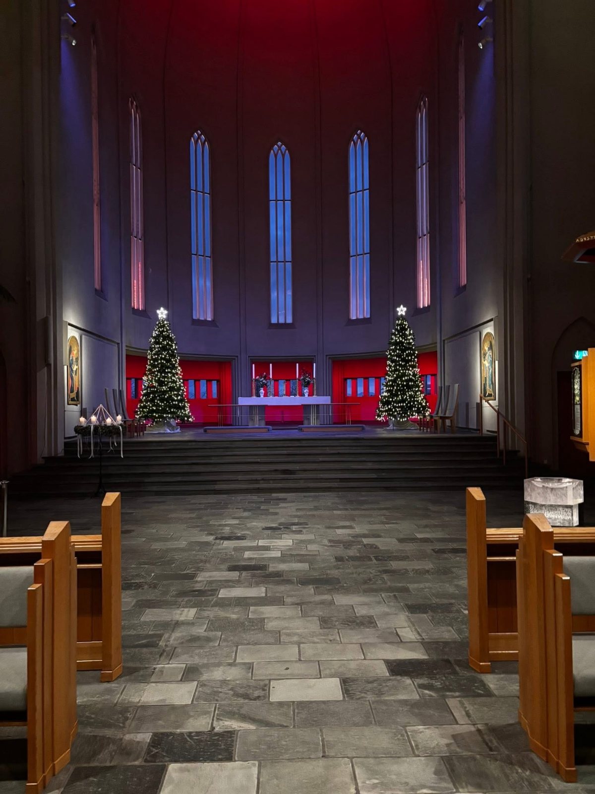 Inside Hallgrímskirkja, Reykjavik