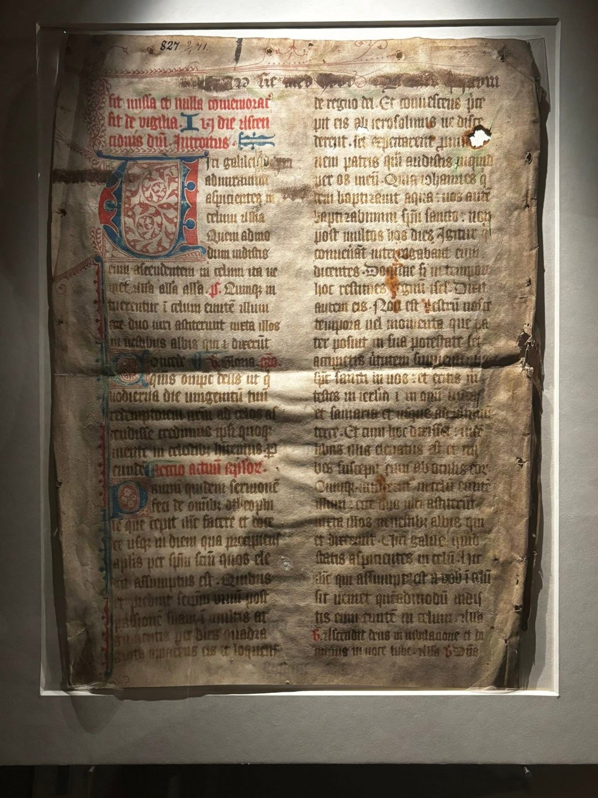 A medieval manuscript at the National Museum of Iceland