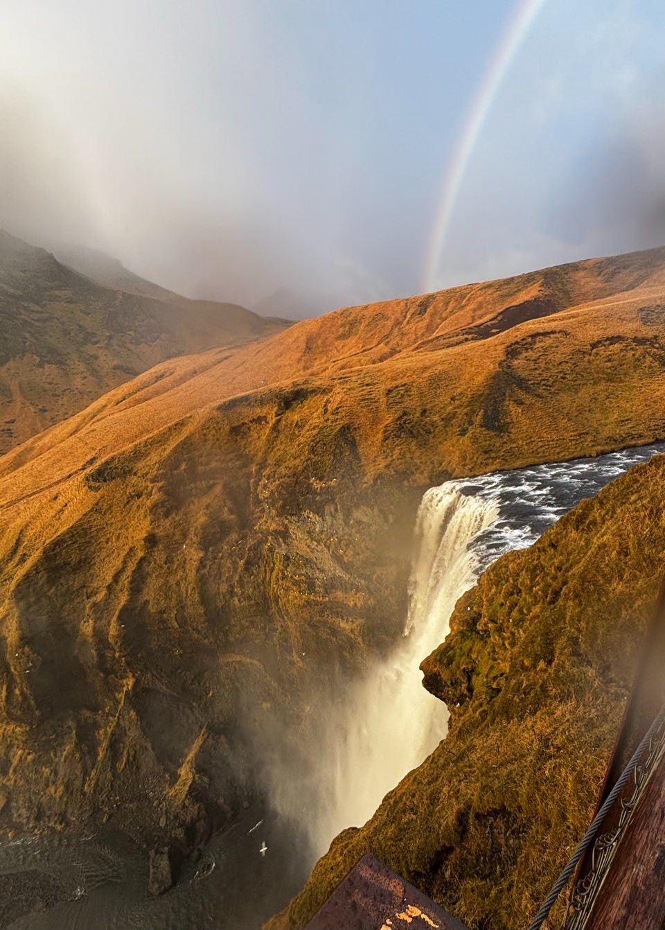 A rainbow at Skógafoss, Iceland