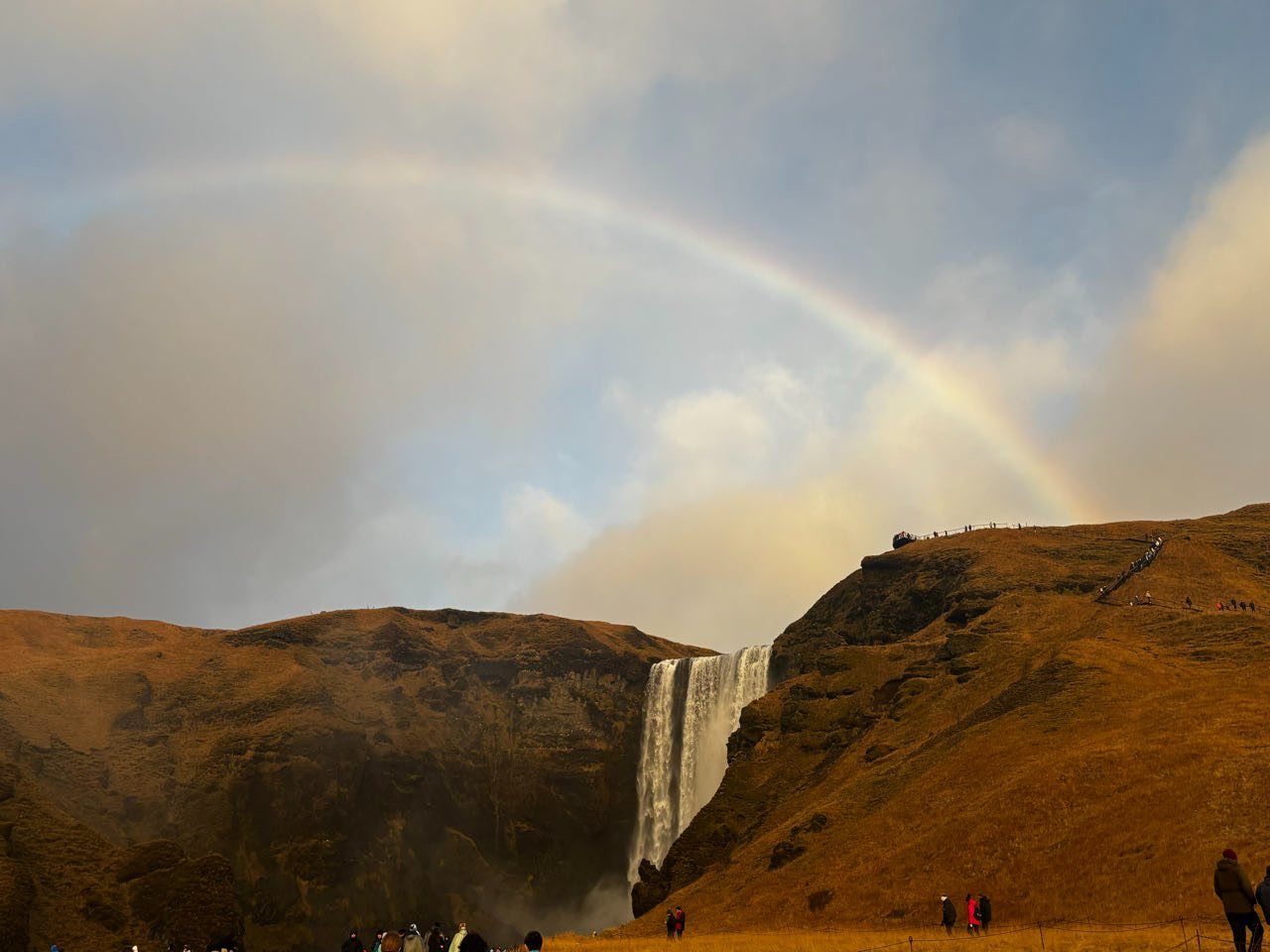 A rainbow at Skógafoss, Iceland