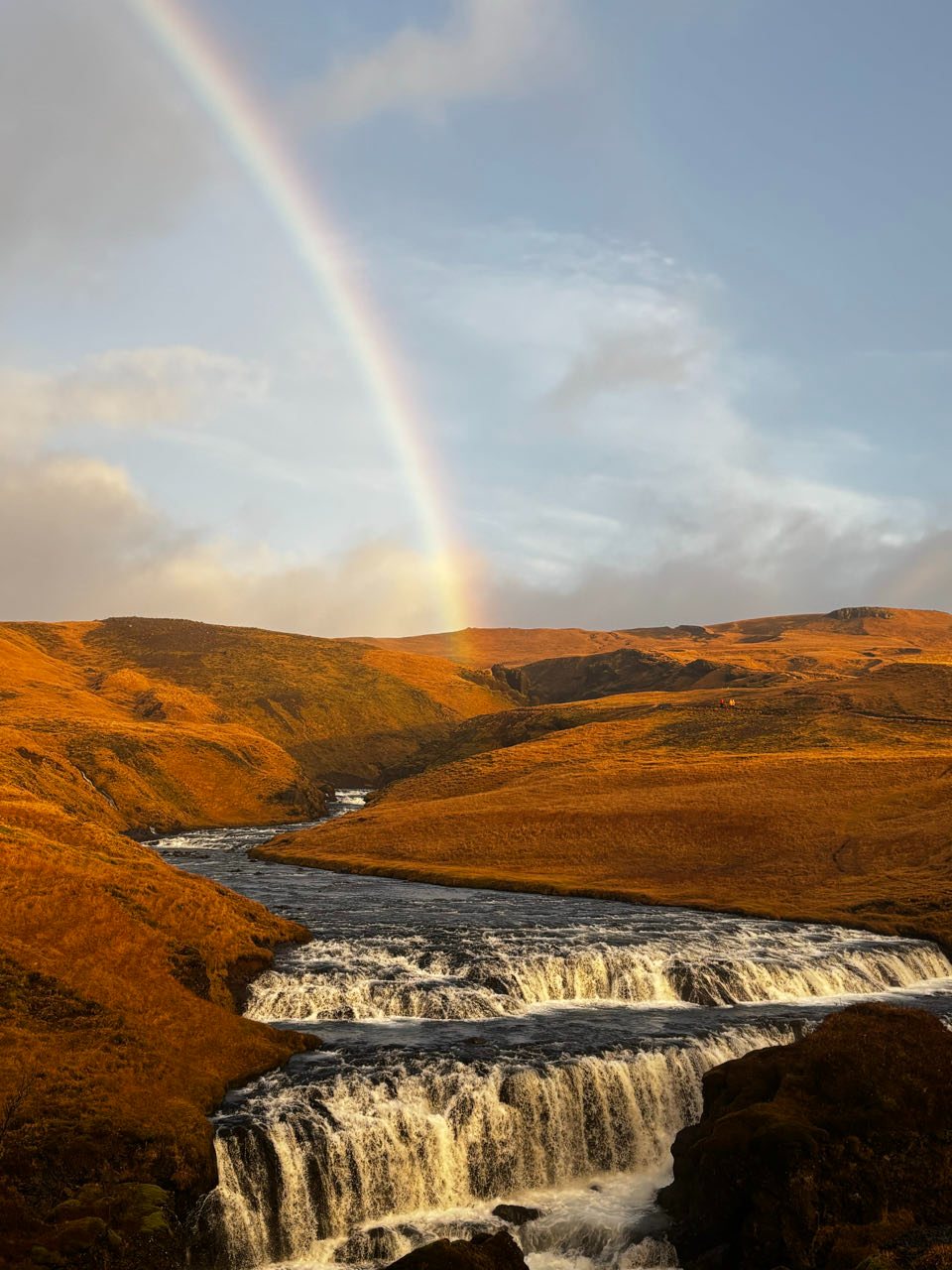 The Skógá river above Skógafoss, Iceland