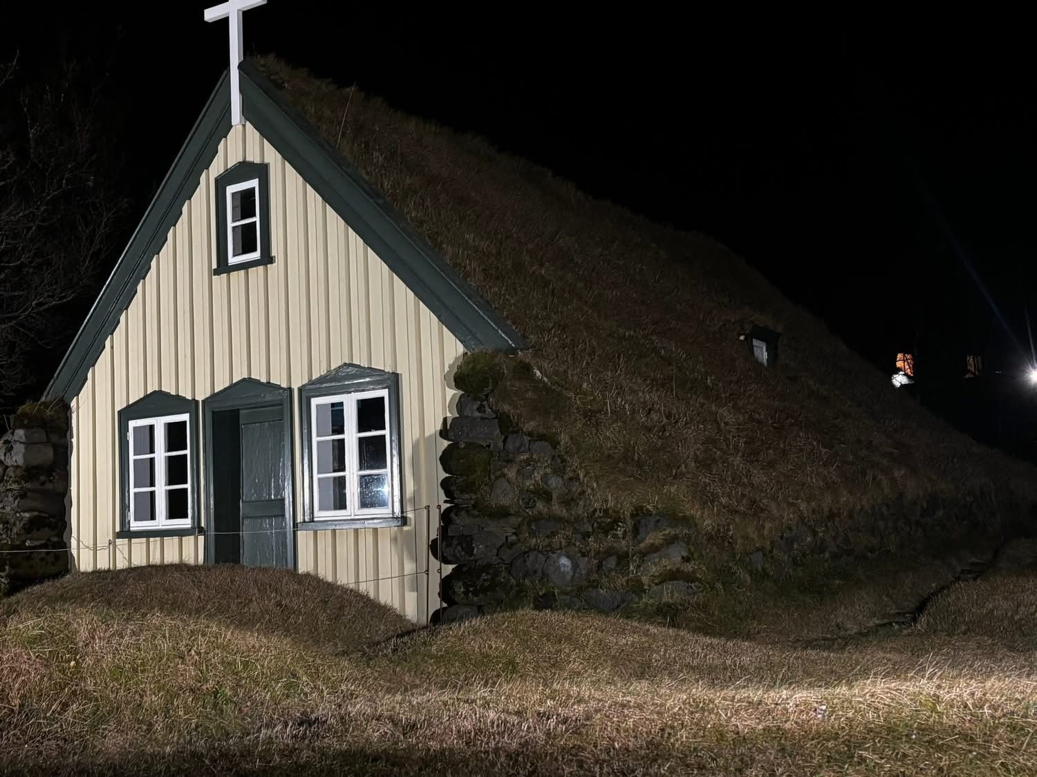Hofskirkja, the turf church at Hof, Iceland