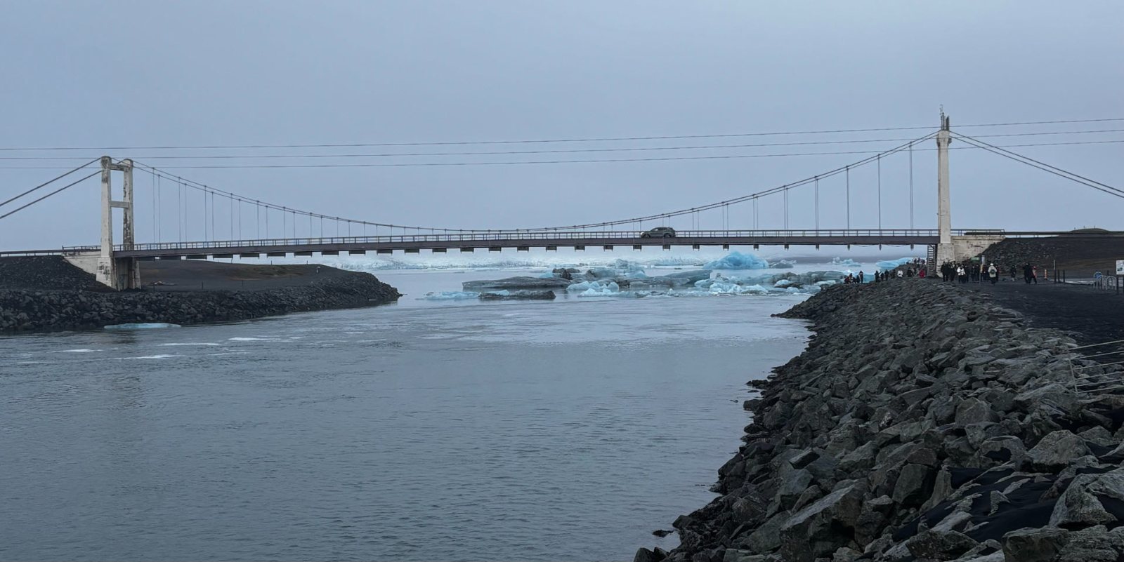 The outlet bridge at Jökulsárlón, Iceland