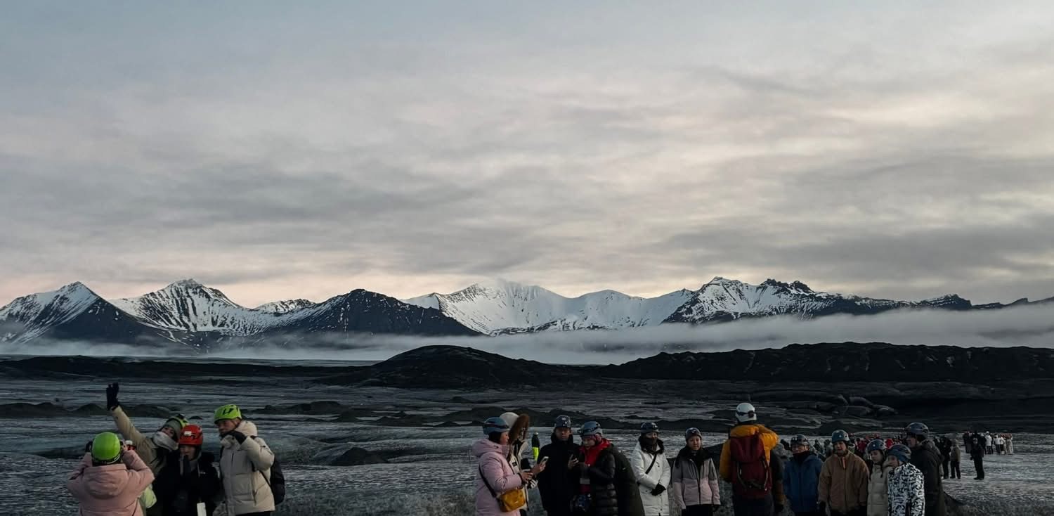 A glacier walk in Vatnajökull National Park, Iceland