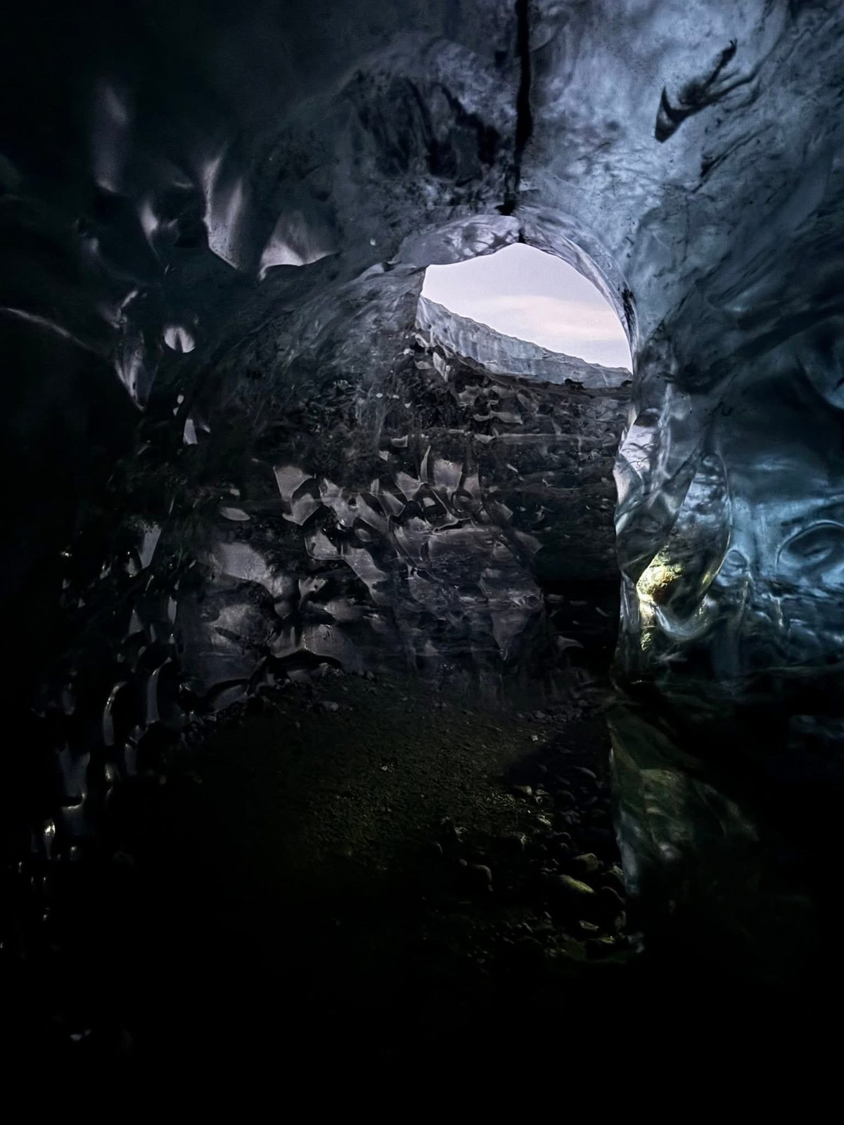 Inside a glacier ice cave, Vatnajökull, Iceland