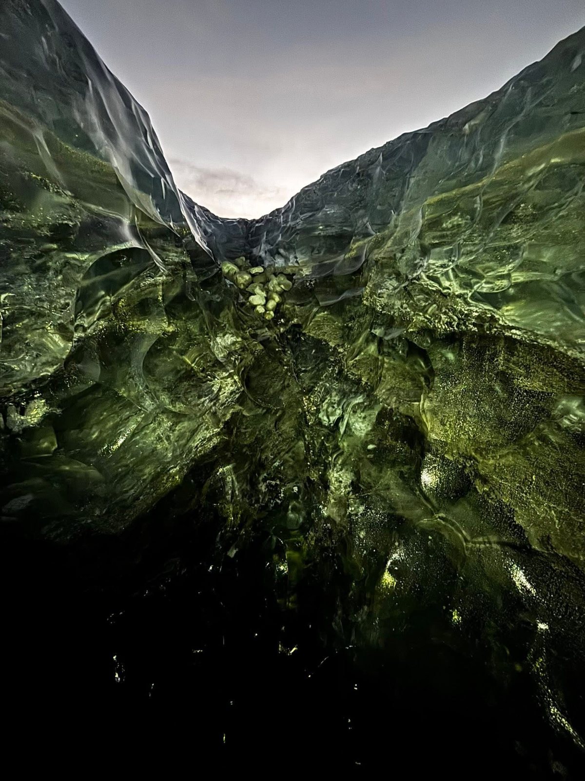 Inside a glacier ice cave, Vatnajökull, Iceland