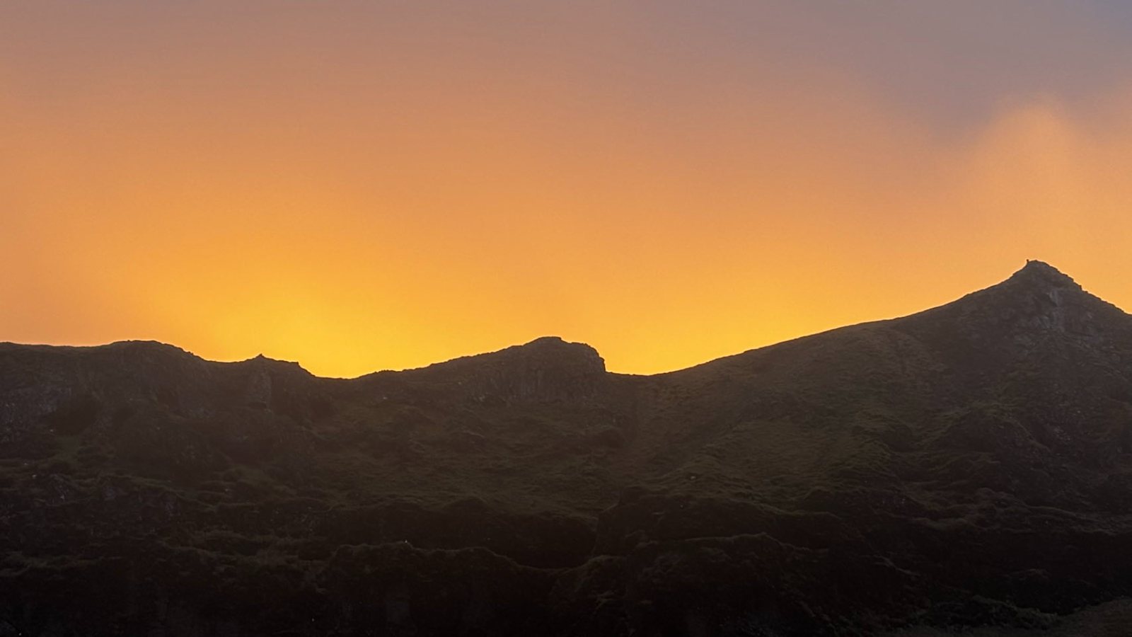 Sunset over Iceland's south coast