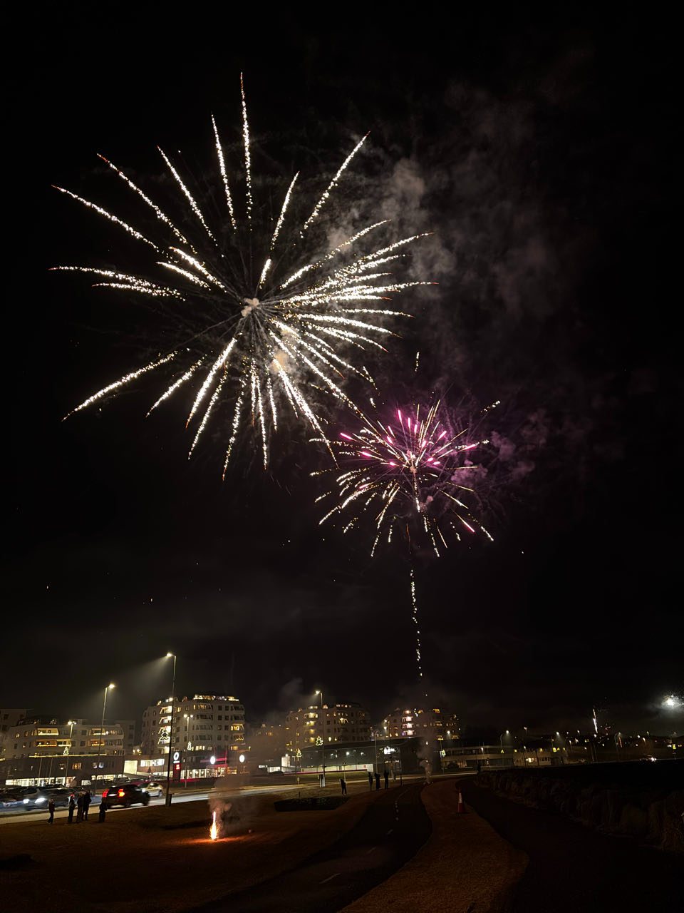 New Year's Eve fireworks over Reykjavik