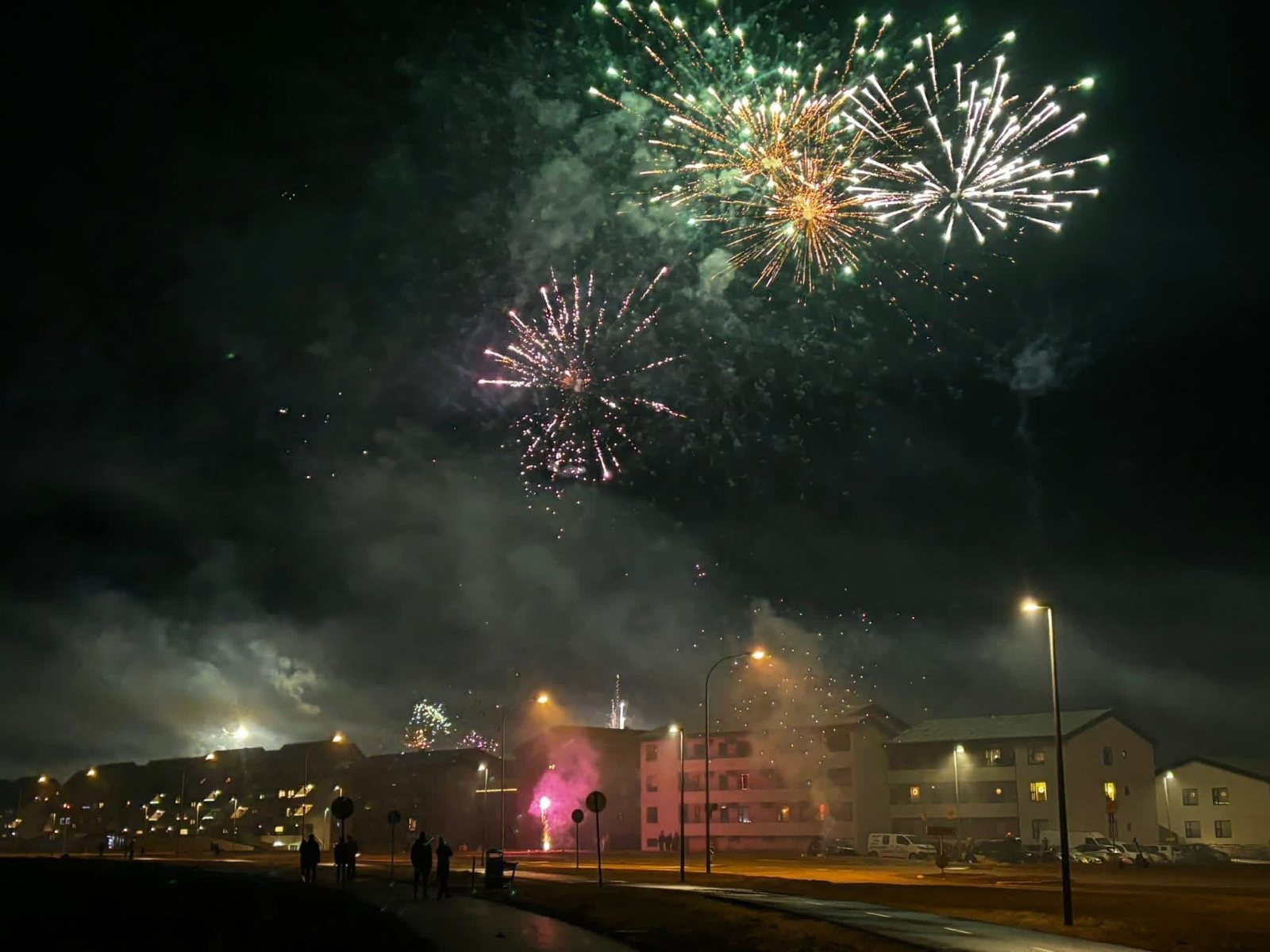 New Year's Eve fireworks over Reykjavik