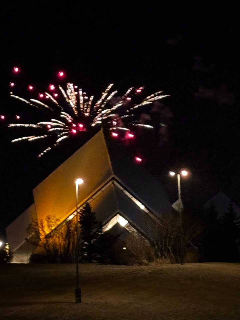 New Year's Eve fireworks over Reykjavik