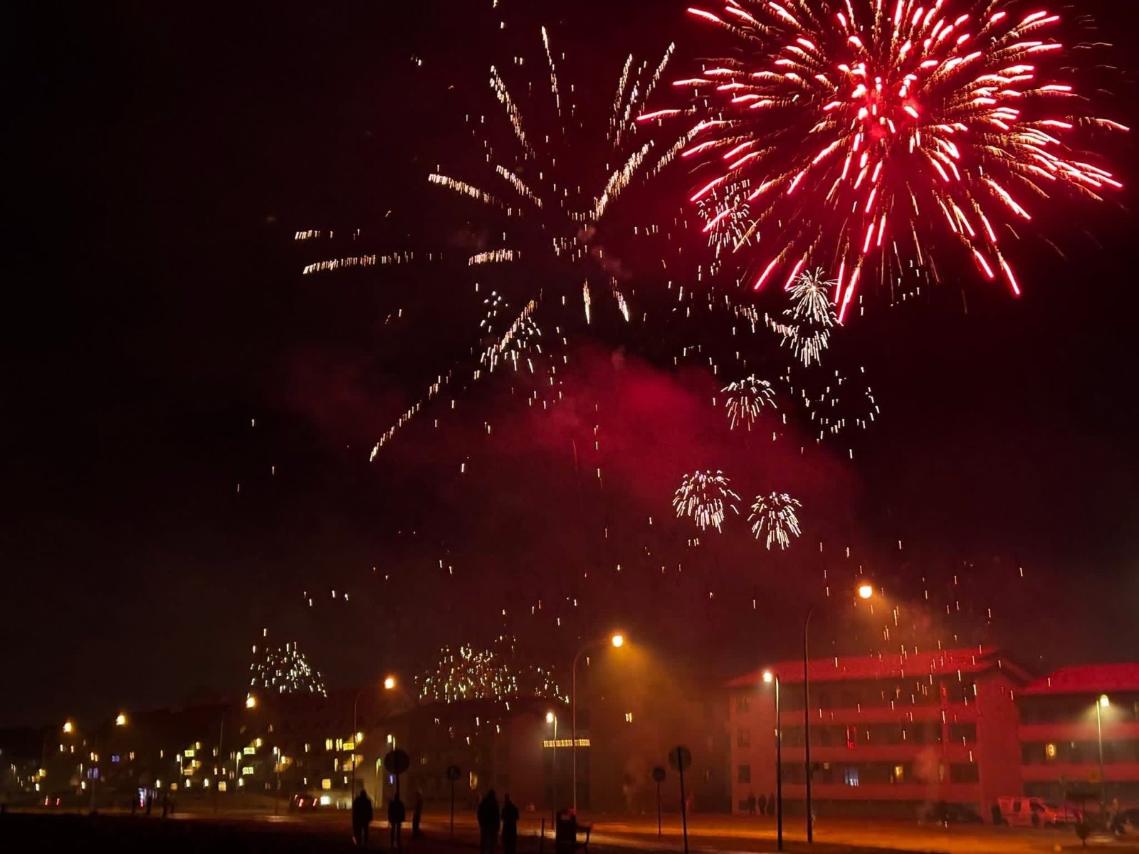 New Year's Eve fireworks over Reykjavik
